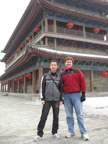 Me the tour guide on the Ancient City Wall of Xian.