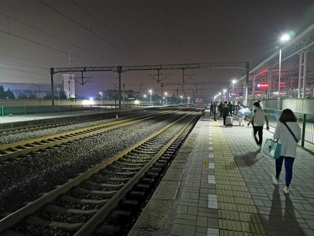 Trains run late into the night back to Beijing and big cities