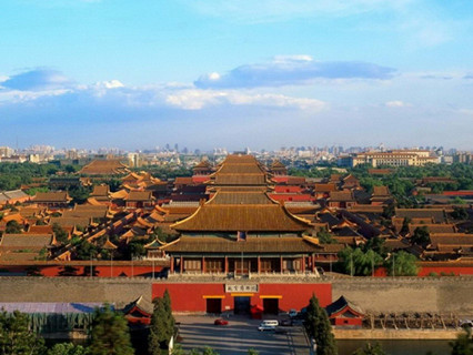 A Bird's Eye View of Forbidden City at Jingshan Park