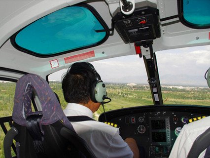 Inside the Helicopter